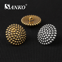 Boutons SANKO Designer Choice minimalistes concentriques en alliage de zinc plaqué, écologiques, avec logo en relief, haut de gamme, pour blazers de luxe, couleur or