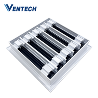 Diffuseur linéaire réglable à 5 fentes en aluminium pour conduits d'air conditionné Ventech HVAC