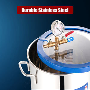 P pbautos 5 גלון ואקום סילוק גזים תא + 3 cfm יחיד משאבה degassing סיליקון - Product Image 4