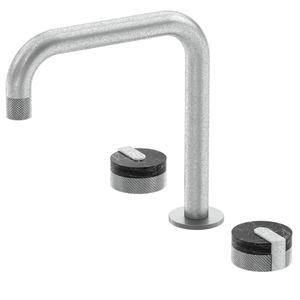 Robinet de lavabo de salle de bain et de cuisine Watersino en laiton vieilli de luxe, finition or rose, 3 trous, moleté, brossé - Product Image 3