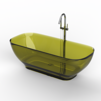 BAIYAO Spa à remous moderne autoportant en acrylique écologique avec jets d'air, hydromassage, drain intégré, robinet intérieur 8