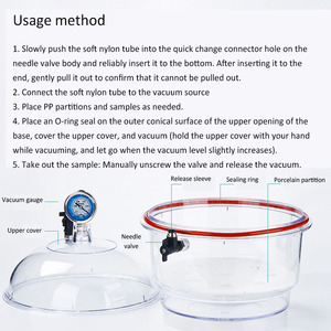 Chất lượng cao hóa học thiết bị phòng thí nghiệm nhựa 250mm nhựa desiccator 25cm phòng thí nghiệm hút lọc chân không làm khô tàu - Product Image 5