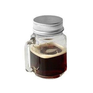 Bottiglia di vetro per liquore piccola portatile sigillata Mini barattolo per alimenti <span class=keywords><strong>caffè</strong></span> tazza di vetro per <span class=keywords><strong>caffè</strong></span> al miele con manico e coperchio 35 <span class=keywords><strong>ml</strong></span> 120 <span class=keywords><strong>ml</strong></span> - Product Image 6