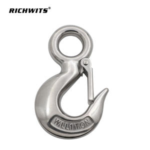 Gancho de Carga Deslizante Tipo Ojo de Acero Inoxidable Estilo Americano S320 con Eslingas de Gancho de Grúa Antidesprendimiento - Product Image 3