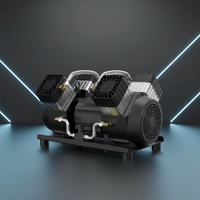 Tête de compresseur d'air portable sans huile, moteur silencieux avec roulement, pour laboratoire, aquarium, laser, peinture au pistolet, découpe, pressage