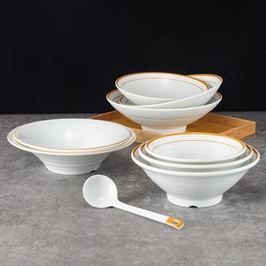 Tazón de fideos de melamina Xiangyuan, tazón de fideos cónico comercial con forma de sombrero, tazón de plástico para hot pot picante, tazón para fideos de arroz y - Product Image 1