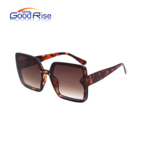 Vente chaude Vintage Lunettes De Soleil Carrées À La Mode avec Grand Cadre Jaune et Bleu Rouge Coloré Polarisé Métal Temple Lunettes De Soleil