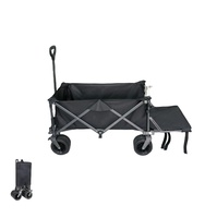 Table de camping carrée pliable d'extérieur, conception à ouverture arrière, capacité de charge de 300 lb, capacité de 180 L, utilisation pour enfants, mobilier en tissu 600D épais