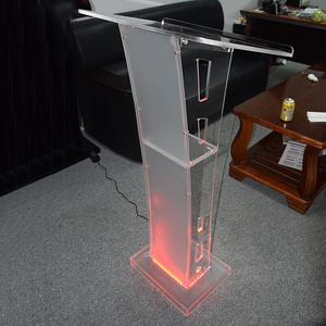 Atril de Podio Tipo Púlpito de Acrílico Transparente Moderno y Portátil para Iglesias Pastores Aulas Conferencias Música Bodas Eventos Recepciones - Product Image 4