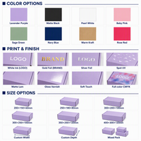 Boîte d'expédition en carton ondulé personnalisée, violet lavande mat, à fermeture auto-adhésive, emballage plat pour cosmétiques, cadeaux de beauté, usine OEM ODM