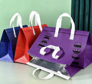 Sac isotherme de livraison réutilisable et écologique en gros, sac à déjeuner surdimensionné, logo personnalisé pour les sacs de courses alimentaires - Product Image 4