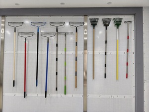 Râteau en métal multi-usages à 11 dents, râteau <span class=keywords><strong>de</strong></span> jardin, râteau à feuilles, manche détachable pour le nettoyage du jardin en extérieur, pratique et efficace - Product Image 4