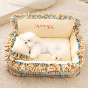 Neues Haustier bett für Hunde Katzen Haus Zwinger Soft Nest Welpe Kätzchen Sofa kissen Haustier bedarf Hunde matte Warmes Hunde bett - Product Image 2