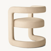 Nouveau design de chaises de salle à manger, fauteuils de loisirs en tissu, chaises longues
