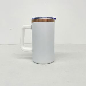 Mugs à café et bière en acier inoxydable plaqué cuivre de 20 oz avec poignée en plastique amovible, gravure laser, entrepôt USA - Product Image 3