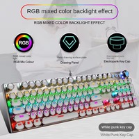 Clavier de jeu de clavier d'axe vert transfrontalier ordinateur de bureau Version mécanique réelle avec bouton conçu pour les joueurs
