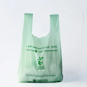 Compostable Plastic Bags 100% Biodegradable Compostable Free Plastic Corn Starch+pla+pbat Shopping Bags Supermarket Grocery Bags