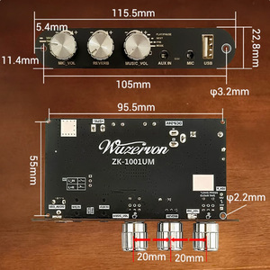 บอร์ดแอมป์บลูทูธ Wuzervon Zk-1001um โมโน 100w พร้อมไมโครโฟนสำหรับลำโพงกลางแจ้ง - Product Image 1