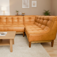 Canapé d'angle inclinable trois places en cuir synthétique, moderne et luxueux, pour salon, appartement, villa, entrepôt, centre commercial, atelier