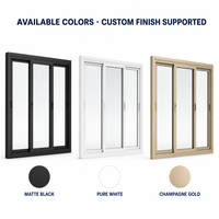 Ventana Corredera de Aluminio con Rotura de Puente Térmico, Doble Acristalamiento, Ahorro de Energía, Insonorizada, Precio Bajo Directo de Fábrica, Venta al Por Mayor
