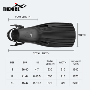 Thencie-aletas ajustables para <span class=keywords><strong>buceo</strong></span>, nuevo Snorkel, tacón abierto, aletas largas de carbono para natación y <span class=keywords><strong>buceo</strong></span> - Product Image 4