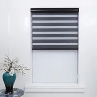Store horizontale double arc-en-ciel de haute qualité, 100%, manuel, zèbre en tissu polyester coréen