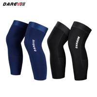 Manchon de compression thermique Darevie en polaire pour mollet de cycliste, noir et bleu, pour le cyclisme