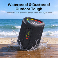 Speaker Nirkabel Audio Surround 3D Portabel Tahan Air untuk Luar Ruangan 1200mAh Hifi Mini Tws Speaker