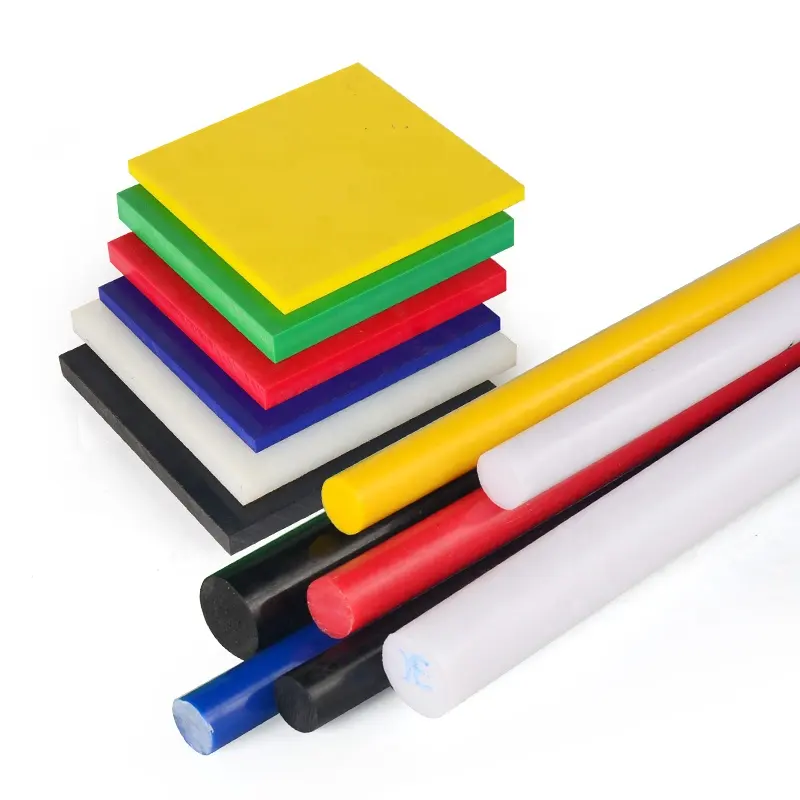 High quality Black/white/blue/red/yellow/green color pom rod delrin acetal plastic rod 4-300mm diameter