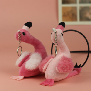 Оптовая продажа OEM: милый плюшевый брелок-фламинго, мягкая игрушка-подвеска, птица с индивидуальным дизайном, плюшевая игрушка для промоакций и подарков - Product Image 5