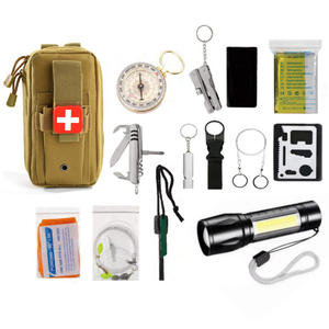 Kit de camping DIY 151 pièces, trousse de secours d'urgence en plein air, équipement d'aventure pour la randonnée et la chasse, trousse de premiers soins en nylon 600D FA257 - Product Image 5