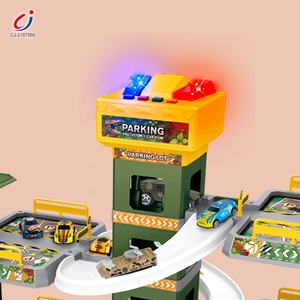 Chengji 69 pièces Ensemble de jouets de <span class=keywords><strong>garage</strong></span> pour enfants, construction et assemblage, avec voitures miniatures à encastrer, <span class=keywords><strong>garage</strong></span> <span class=keywords><strong>dinosaure</strong></span> et parking à 5 étages - Product Image 3