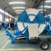 JP75 300 Machine d'irrigation mobile à rembobinage de tuyau électrique, alimentée par turbine hydraulique, pour l'irrigation des cultures de maïs et des parterres de légumes
