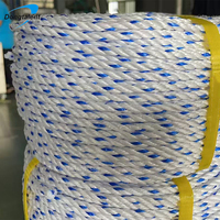 Cuerda Trenzada de PP de Alta Resistencia de 3 Hebras para Pesca y Amarre Marino, Empacada en Rollo
