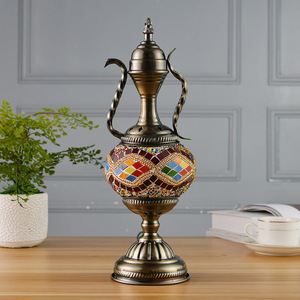 Turkish-style Retro <strong>Glass</strong> <strong>Lamp</strong> Decoration <strong>Table</strong> <strong>Lamp</strong>, Pitcher-shaped <strong>Lamp</strong>, LED Decoration <strong>Table</strong> <strong>Lamp</strong> - Product Image 4