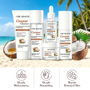 CHIC BEAUTE Coffret 5 Pièces Soins Hydratants à la Noix de Coco : Répare, Retient l'Eau, Illumine et <span class=keywords><strong>Anti</strong></span>-rougeurs - Product Image 3