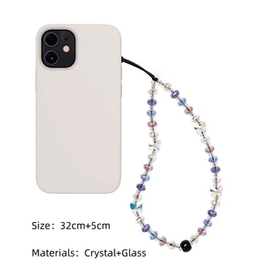 Breloque papillon tendance plaqué or 18 carats avec perles de cristal et de verre multicolores pour <span class=keywords><strong>coque</strong></span> de téléphone <span class=keywords><strong>iPhone</strong></span> et porte-clés - Product Image 3