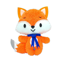 Kit de couture renard en feutre pour débutants, ensemble d'activités créatives avec matériaux en peluche découpés et instructions, activité pour enfants