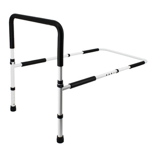Dakang <b>Bedside</b> Handrail 120cm <b>White</b> With Black Grip For Senior Safety And Medical Rehabilitation Assistance - Product Image 1