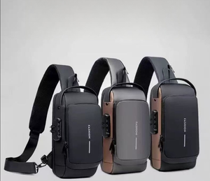 Borsa a Tracolla Impermeabile alla Moda per <span class=keywords><strong>Uomo</strong></span> con Porta USB e Chiusura con Cerniera Antifurto per Uso Quotidiano e Viaggi - Product Image 2