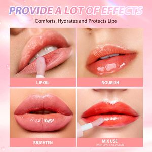 Vegan Clear Lip Oil Hydrating Lip Color Changed Moisturizing clear Lipgloss Private Label Vegan Fruit Flavor Cute Lip Balm Oil - Product Image 3