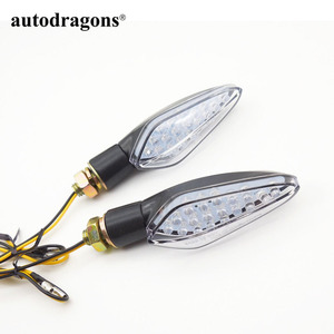 ADT Universal - Kit de Luces Intermitentes Delanteras para Motocicleta, 18 LED Amarillos, Mini, Lente Transparente, Luces de Giro para Moto - Product Image 1