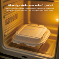 Umweltfreundliche Biologisch Abbaubare Wiederverwendbare Mikrowellengeeignete Klappbox MFPP Behälter mit Scharnierdeckel Hamburger-Box PFAS-Frei Weiß Schwarz Modern