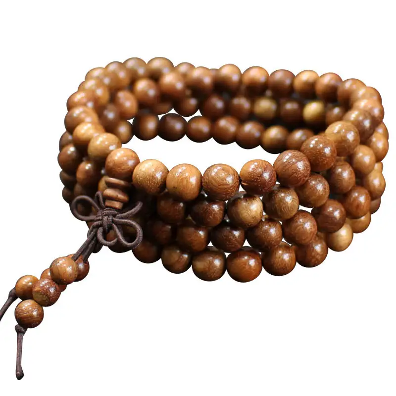 Prayer Beads Bracelet 108 Rosary Multi-circle Necklace Men's and Women's Jewelry Gifts Factory Wholesale Wooden Religious Wood