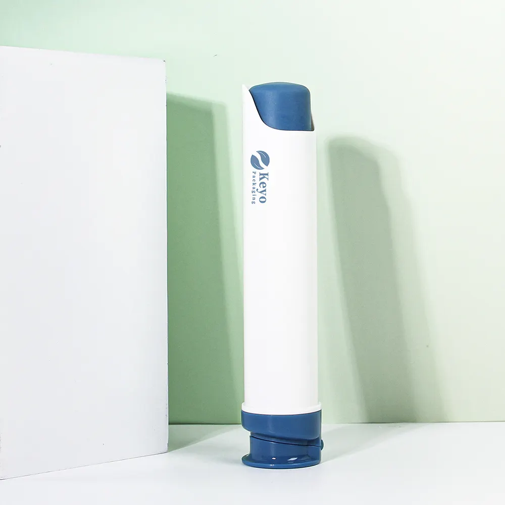 卸売空のカスタム50g 80g 100g 120ml交換可能なプラスチック歯磨き粉チューブ環境に優しいエアレスポンプボトルコンテナ
