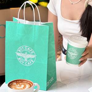 Sac en papier kraft personnalisé avec logo pour boulangerie, restauration rapide, livraison de repas, emballage alimentaire pour pain - Product Image 4