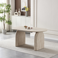 Meubles de restaurant de haute qualité, ensemble de table à manger, meubles de maison, ensemble de table à manger en bois, table ovale extensible en MDF