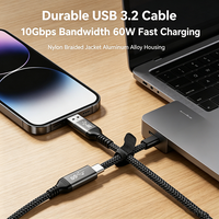 Câble USB-A vers USB-C OEM ODM à vente rapide, USB 3.2 Gen2 10 Gbps 3A, charge rapide, câble tressé en nylon pour téléphone portable et ordinateur portable