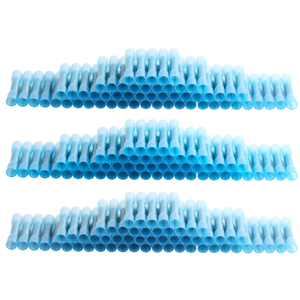 DINGYUAN 500 pièces bleu AWG16-14 isolé bout à bout épissure manchons thermorétractables <span class=keywords><strong>cuivre</strong></span> bout à bout connecteurs de fil - Product Image 6