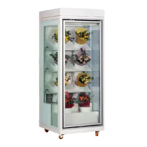 Kimay alta qualidade multideck vidro porta flor fresca exibir refrigerador freezer comercial para loja de flores